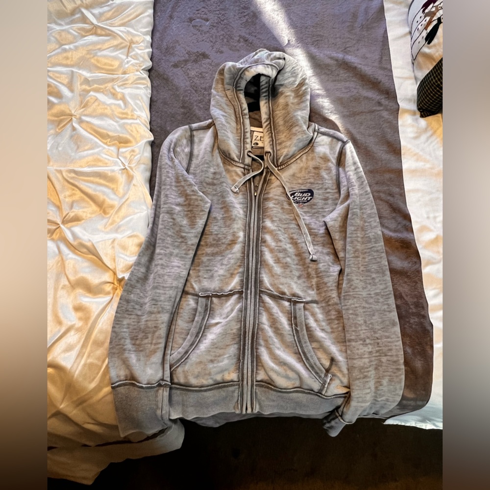 Womens Budlight NFL zipped hoodie.